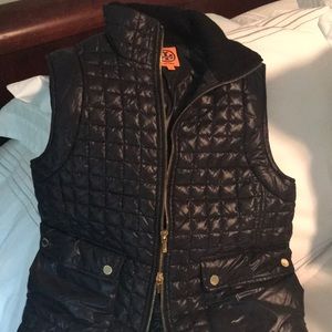 Tory Burch Navy Quilted Vest XS